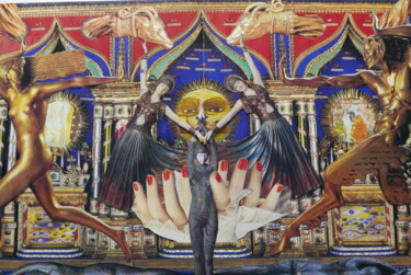 ballet rose Collages titled "ballet rose" by Gerard Lavault, Original Art, Collages