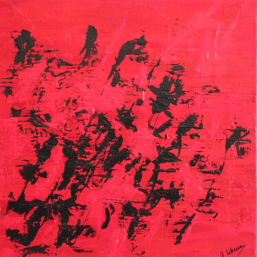Peinture intitulée "Rouge et Noir" par Gérard Lebeau, Œuvre d'art originale, Acrylique
