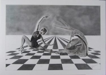 Rysunek zatytułowany „symbiose” autorstwa Gerard Marteau, Oryginalna praca, Ołówek