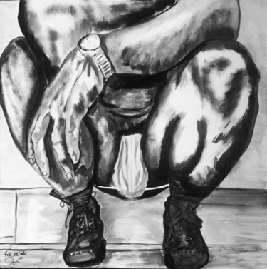 Painting titled "Jock strap" by Gerard Menvussa, Original Artwork, Acrylic