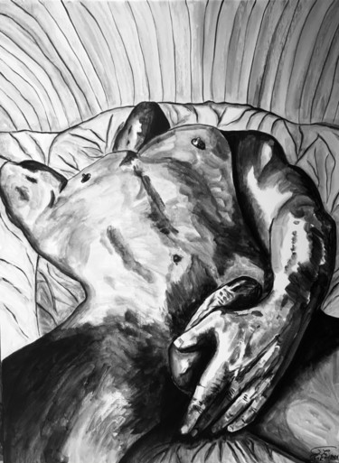 绘画 标题为“Beau sommeil” 由Gerard Menvussa, 原创艺术品, 丙烯