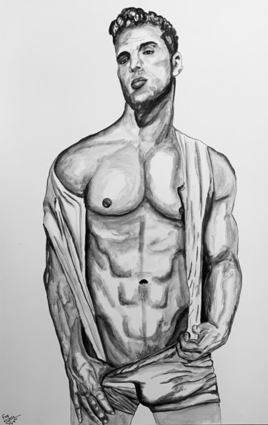 Pintura titulada "Davidou l’androgyne" por Gerard Menvussa, Obra de arte original, Acrílico