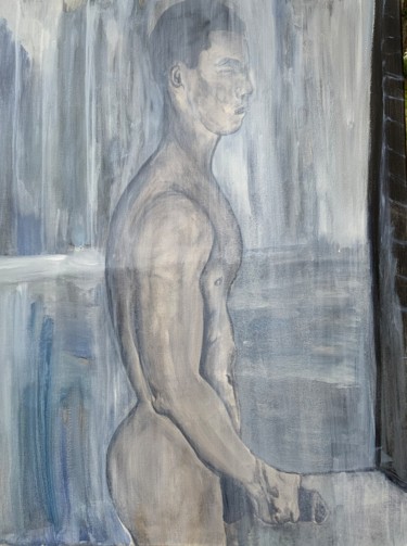 Картина под названием "Hammam" - Gerard Menvussa, Подлинное произведение искусства, Масло