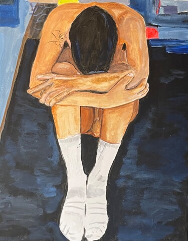 Картина под названием "Alex" - Gerard Menvussa, Подлинное произведение искусства, Акрил Установлен на Деревянная рама для но…
