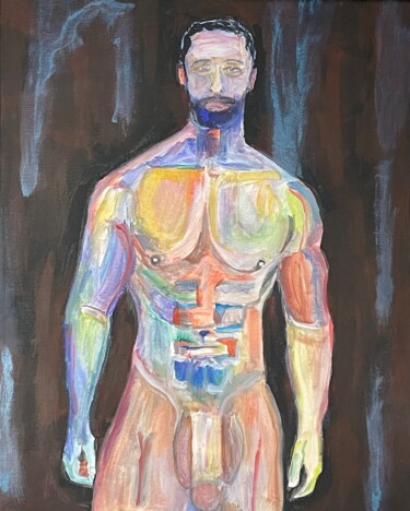 Malerei mit dem Titel "Les couleurs de joi…" von Gerard Menvussa, Original-Kunstwerk, Acryl