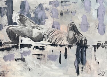 Картина под названием "Douleur intérieur" - Gerard Menvussa, Подлинное произведение искусства, Акрил