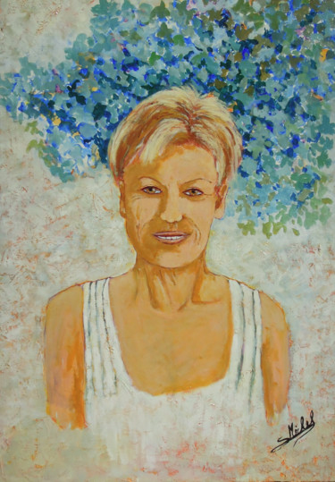 Painting titled "Jocelyne" by Gérard Michel, Original Artwork