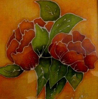 Картина под названием "fleurs Bâli" - Gerard Monborren, Подлинное произведение искусства