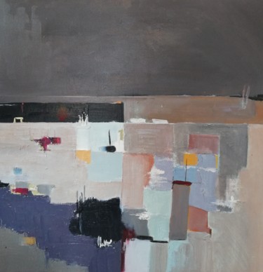 Peinture intitulée "camaieu en gris" par Gerard Nadeau, Œuvre d'art originale, Huile