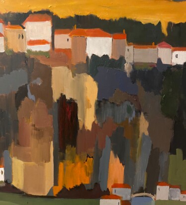 Peinture intitulée "La vallée" par Gerard Nadeau, Œuvre d'art originale, Huile