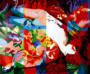 Peinture intitulée "Les fleurs du Mâle…" par Gerard Picard, Œuvre d'art originale