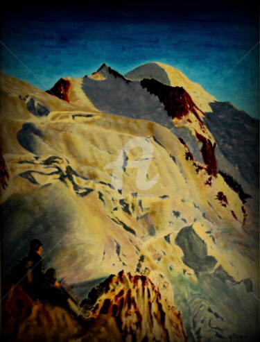 Peinture intitulée "Altitude et sérénité" par Gérard Pitavy, Œuvre d'art originale, Acrylique