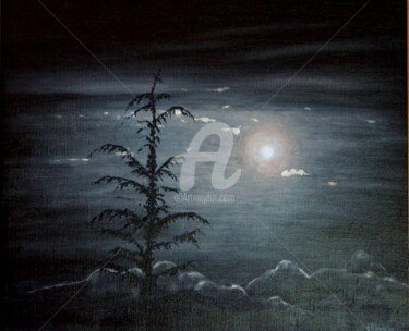 Peinture intitulée "Insomnie" par Gérard Pitavy, Œuvre d'art originale, Acrylique