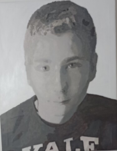 Peinture intitulée "Jeune homme" par Gerard Pompee, Œuvre d'art originale, Acrylique