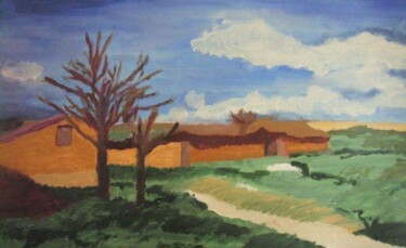 Painting titled "campagne" by Gerard Pompee, Original Artwork
