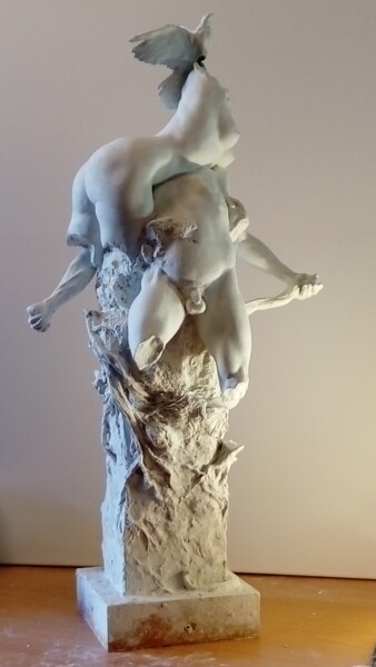 Sculptuur getiteld "ADAM ET EVE ( Bronz…" door Gérard Rombi, Origineel Kunstwerk, Bronzen