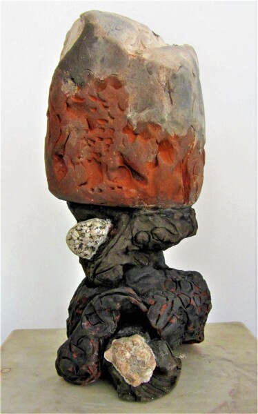 Sculptuur getiteld "Sans titre" door Gérard Serée, Origineel Kunstwerk, Terra cotta