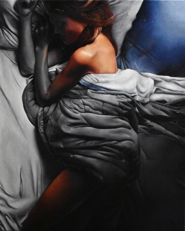 Painting titled ""Woke Up In Your Wa…" by Gerard Soler, Original Artwork, Oil Mounted on Wood Stretcher frame