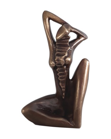 Sculpture titled "Eveil" by Gérard Taillandier, Original Artwork, Bronze