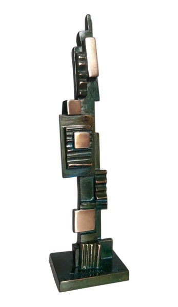 Sculpture titled "Totem 11" by Gérard Taillandier, Original Artwork, Bronze