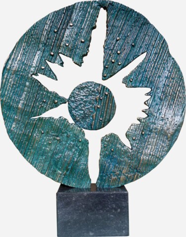 Sculpture titled "temps zéro" by Gérard Taillandier, Original Artwork, Bronze