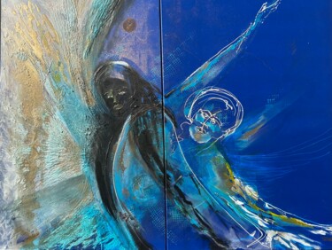 Картина под названием "Tentation" - Gérard Thon, Подлинное произведение искусства, Акрил Установлен на Деревянная рама для н…