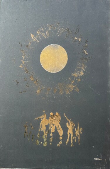 Painting titled "Éclipse" by Gérard Thon, Original Artwork, Acrylic