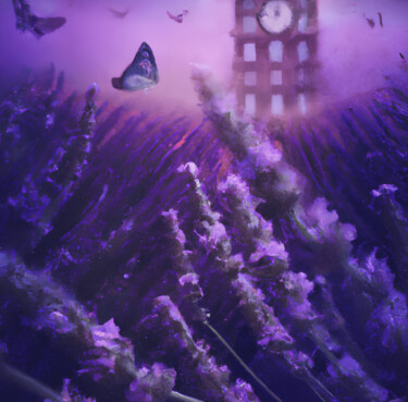 Digital Arts titled "Ethereal Twilight A…" by Gerard Yadav, Original Artwork, AI generated image