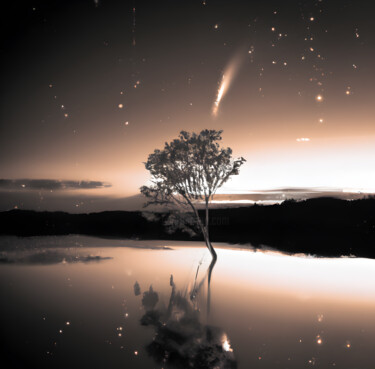 数字艺术 标题为“Beneath a Starless…” 由Gerard Yadav, 原创艺术品, AI生成的图像