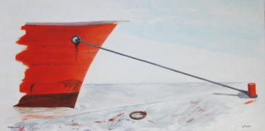 Painting titled "Amarrage avant à FI…" by Gerard Dugardin, Original Artwork