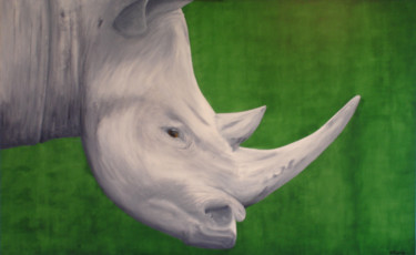 Painting titled "rhino.jpg" by Gerard Dugardin, Original Artwork