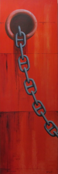Painting titled "chaine" by Gerard Dugardin, Original Artwork