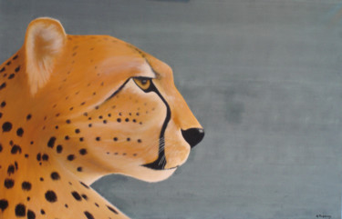 Peinture intitulée "guepard" par Gerard Dugardin, Œuvre d'art originale