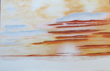 Painting titled "coucher de soleil a…" by Gerard Dugardin, Original Artwork