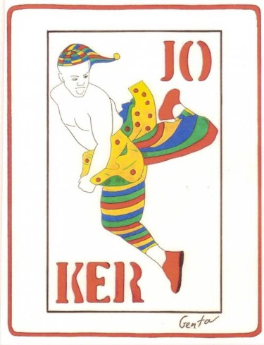 Peinture intitulée "Joker" par Gerard Gentou, Œuvre d'art originale
