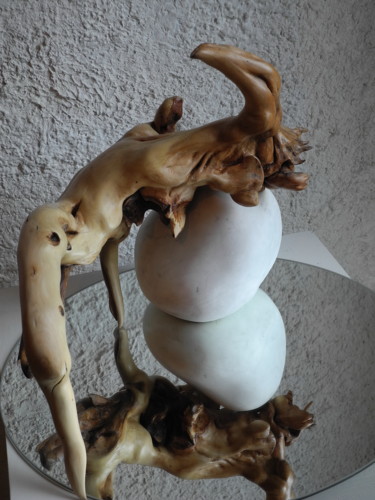 Sculpture intitulée "CACHEE" par Gérard Didier, Œuvre d'art originale, Bois
