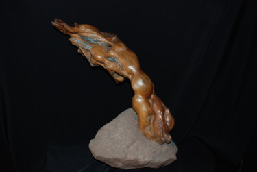 Скульптура под названием "FUSION" - Gérard Didier, Подлинное произведение искусства, Дерево
