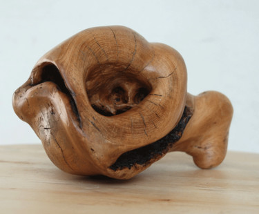 Sculpture titled "SILENCE" by Gérard Didier, Original Artwork, Wood
