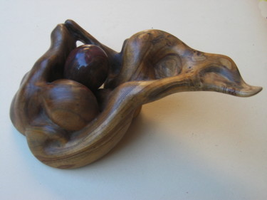 Sculpture titled "OFFRANDE" by Gérard Didier, Original Artwork, Wood