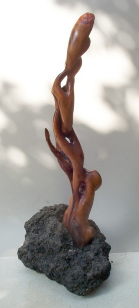 Sculptuur getiteld "EMERGENCE" door Gérard Didier, Origineel Kunstwerk, Hout