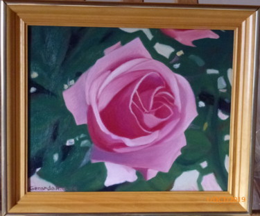 Pintura titulada "Capullo de Rosa" por Gerardo Rodriguez Granda, Obra de arte original, Oleo