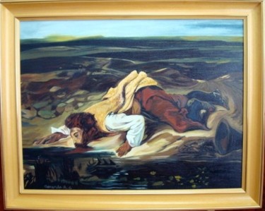 Pintura intitulada "El Pastor" por Gerardo Rodriguez Granda, Obras de arte originais, Óleo