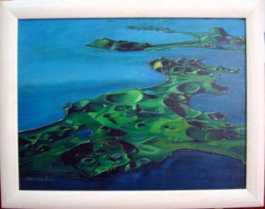 Painting titled "Paisaje Islandes" by Gerardo Rodriguez Granda, Original Artwork, Oil