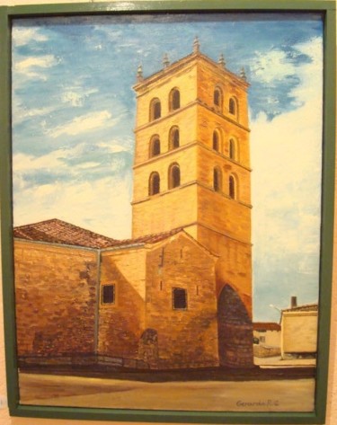 Painting titled "Iglesia Cedillo de…" by Gerardo Rodriguez Granda, Original Artwork, Oil