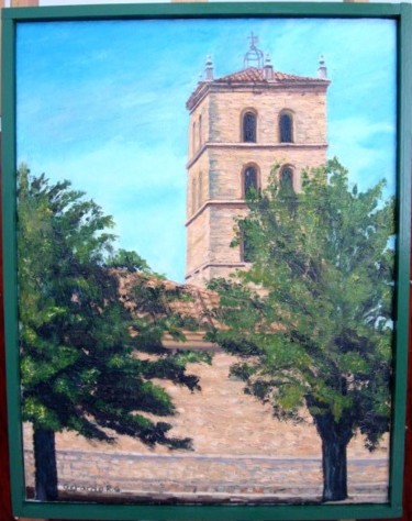 Pintura titulada "Iglesia Cedillo de…" por Gerardo Rodriguez Granda, Obra de arte original, Oleo