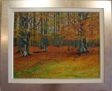 Pintura intitulada "Bosque en Otoño" por Gerardo Rodriguez Granda, Obras de arte originais, Óleo