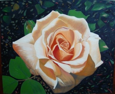 Peinture intitulée "Rosa" par Gerardo Rodriguez Granda, Œuvre d'art originale, Huile Monté sur Autre panneau rigide