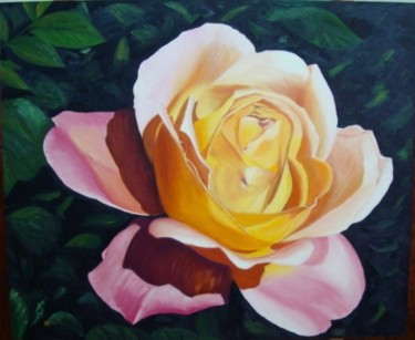 Peinture intitulée "Rosa" par Gerardo Rodriguez Granda, Œuvre d'art originale, Huile Monté sur Autre panneau rigide
