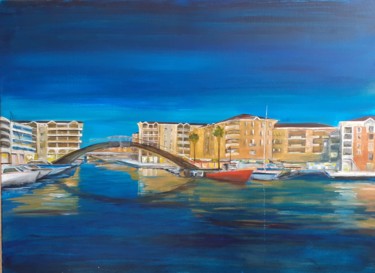 Painting titled "Port Fréjus" by Gerard Royer, Original Artwork, Acrylic