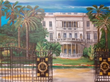 Painting titled "Musée Masséna NICE" by Gerard Royer, Original Artwork, Acrylic Mounted on Wood Stretcher frame